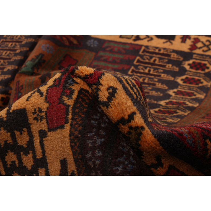 Tapis bleu foncé Saim Rare War 3 pi 10 po x 6 pi 4 po