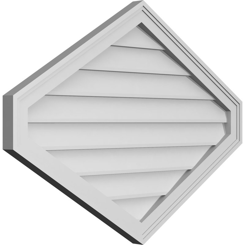 Ventilé vertical à pignon vertical 7/12 po, H 26 po x l 36 po x P 1,5 po