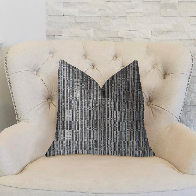 Coussin décoratif de luxe avec couloirs parallèles, 24 po x 24 po
