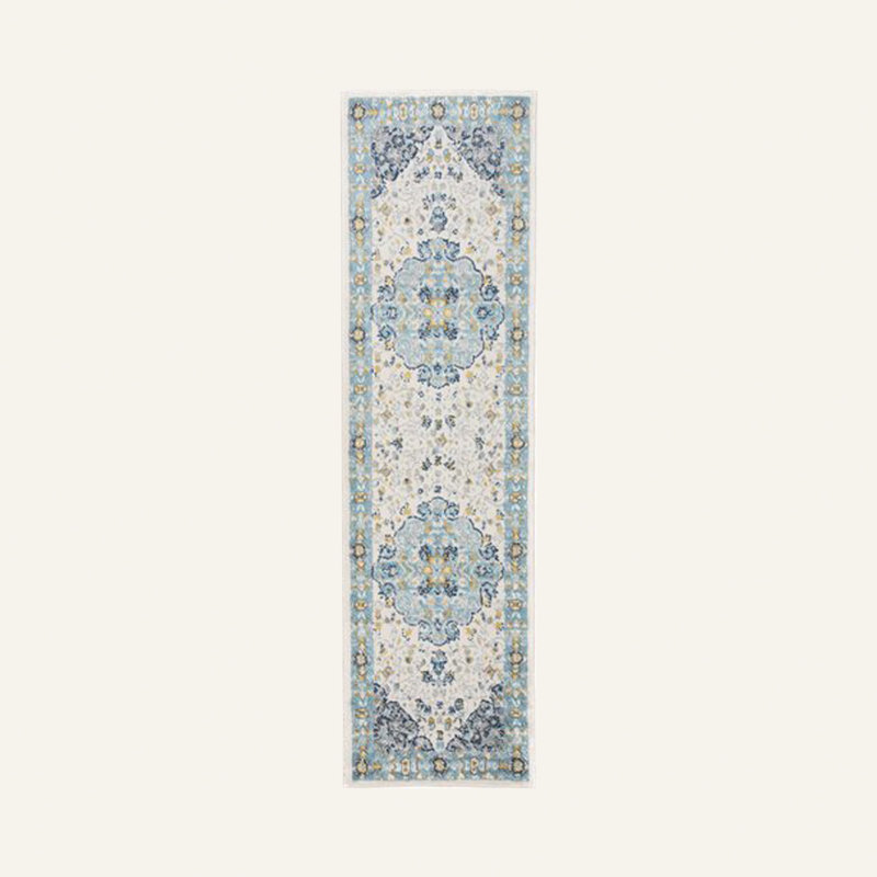 Barlow Oriental Cream/Blue/Yellow Indoor Rug, Runner 2' x 7'