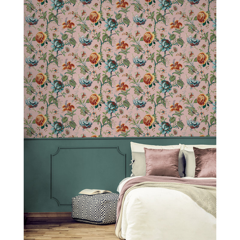 Peel & Stick Floral Roll, Rose Ash