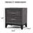 Two Tone Design 1Pc Nightstand Two Drawers Wooden Legs Gray Finish Bedroom Furniture-189425694