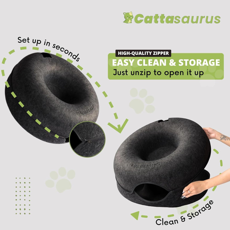 Lit pour chat Peekaboo, Gris, Grande taille: L 24 po x l 24 po