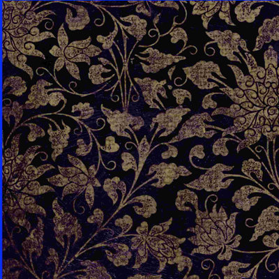 Fond floral noir - peinture sur toile tendue
