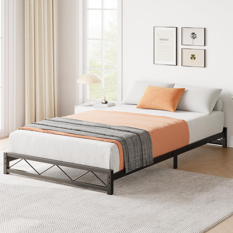 Goldwin Metal Platform Bed, Twin, Black