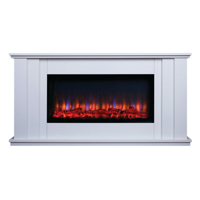 Kesgrave Suncrest 144.1cm W White Electric Fireplace