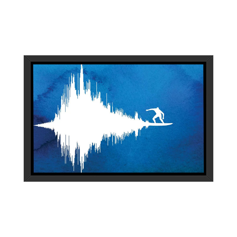 Soundwave par Rob Dobi - impression, H 40 po x l 60 po x 1,5 po, Cadre noir