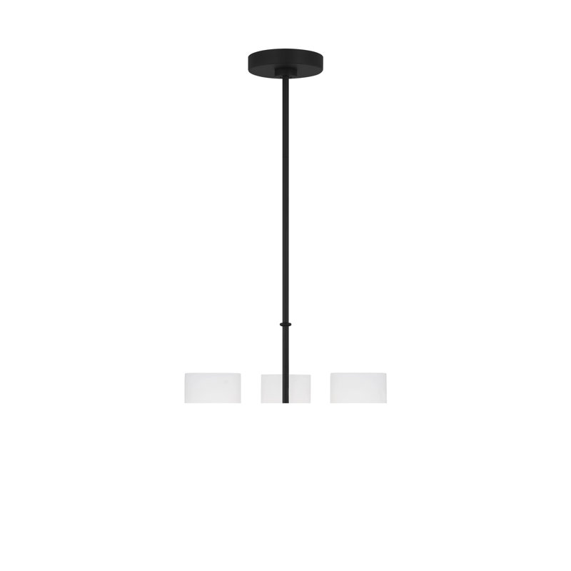 Emile Small Chandelier from Generation Lighting , Matte Black, No