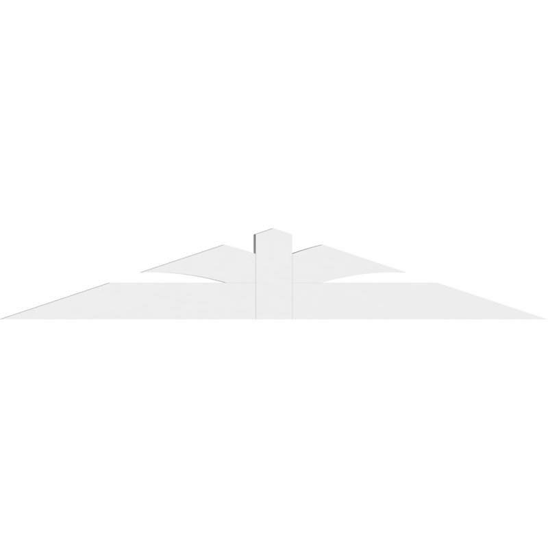 Support pour pignon en PVC de qualité architecturale Richland, H 10 po x l 60 po (pas: 4/12), P 2 po x F 4 po