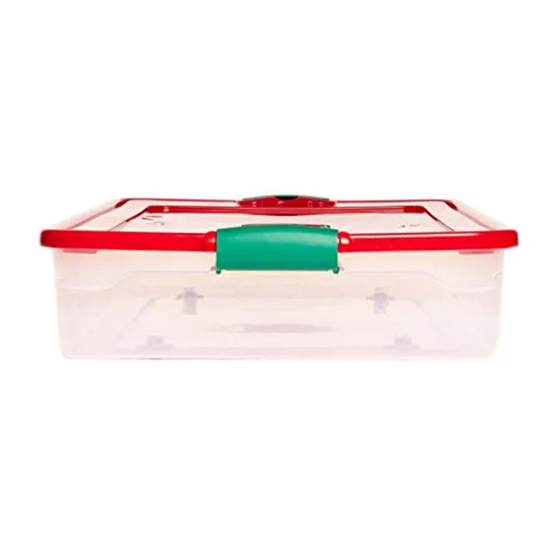HOMZ 60 Quart Latching Holiday Underbed Storage Container Box (4 Pack)