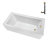 Streamline 66 in. x 32 in. Acrylic Right-Hand Drain Alcove Bathtub in Glossy White With External Drain-101699449