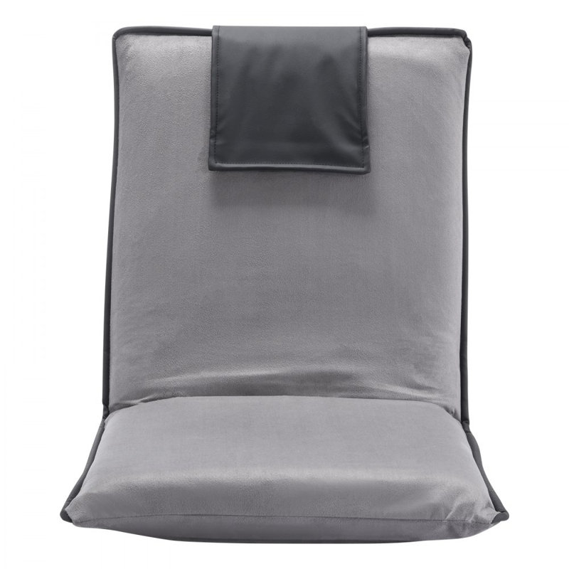 Floor Chair, 6-Position Adjustable Meditation Chair with Back Support, Folding Sofa Chair for Reading TV Watching and Gaming, Portable Floor Seat Lounge Sofa Chair for Kids Teens Adults, Gray
