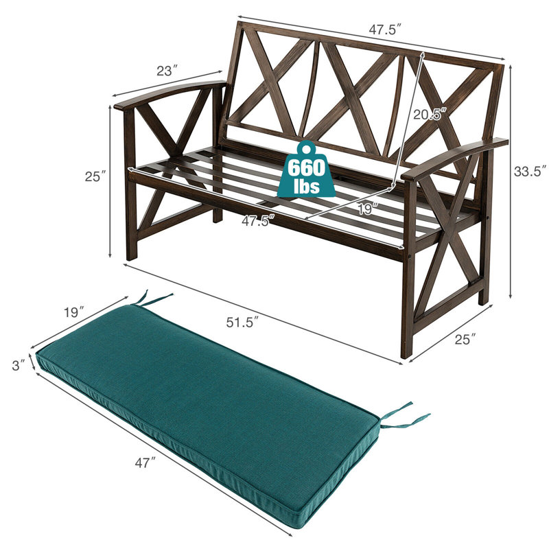 Banc de jardin en acier