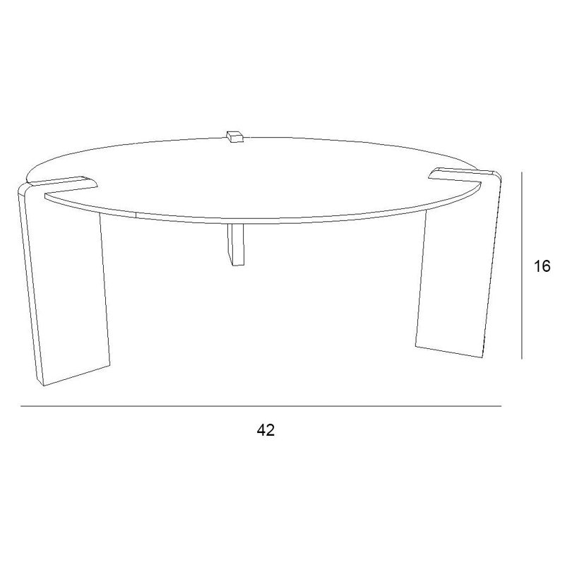 Table basse Davis, Noyer