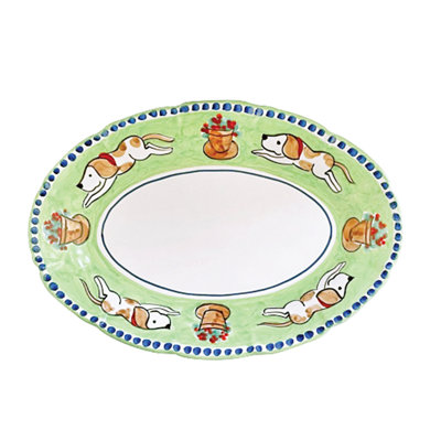 Campagna Cane Terra Cotta Platter