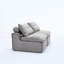 Canapé modulaire en tissu chenille avec cou et coussins lombaires, sans accoudoirs, combinaisons de bricolage pour petits espaces, gris clair