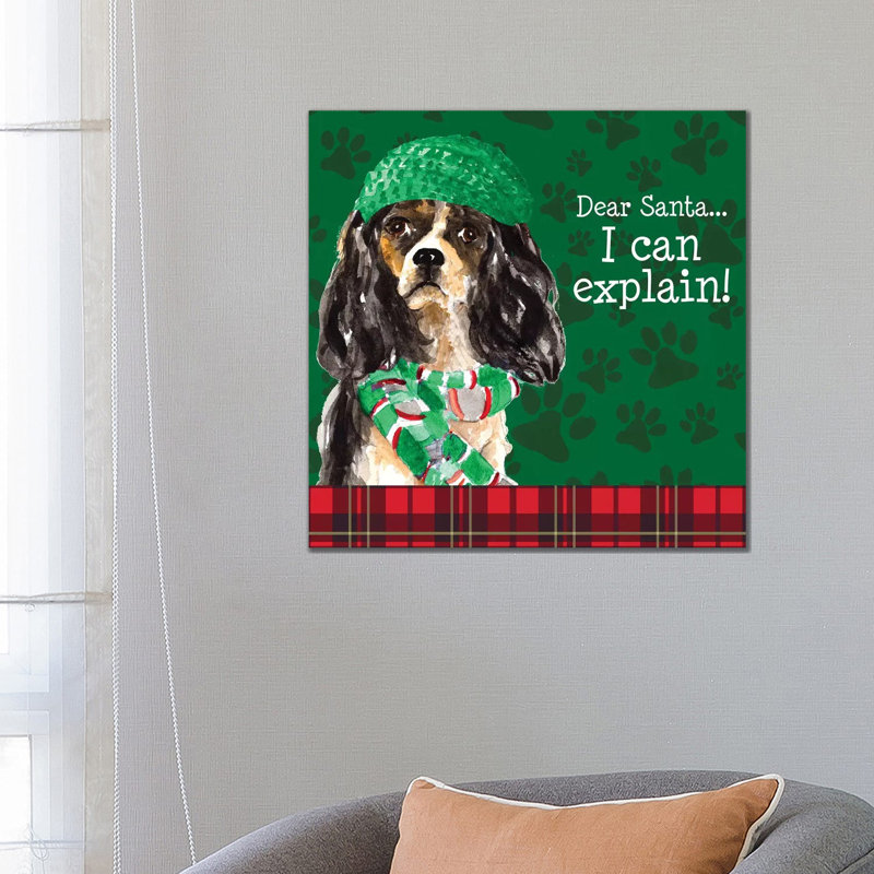 Christmas Puppy II by Lanie Loreth - Wrapped Canvas Print, 66.04 cm H x 66.04 cm W
