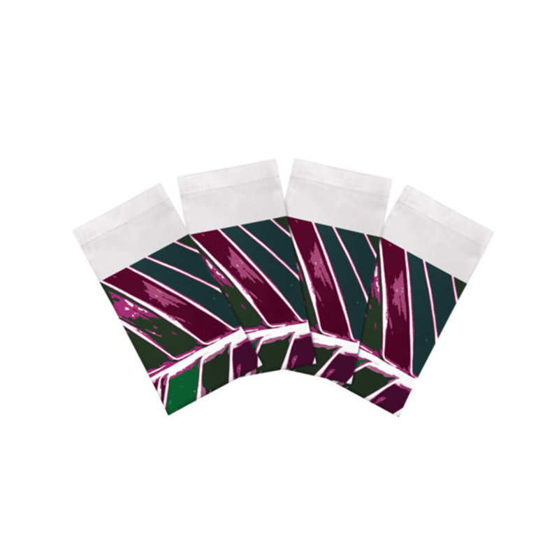 Tropical Leaf Cotton Sateen Dinner Napkins, Magenta