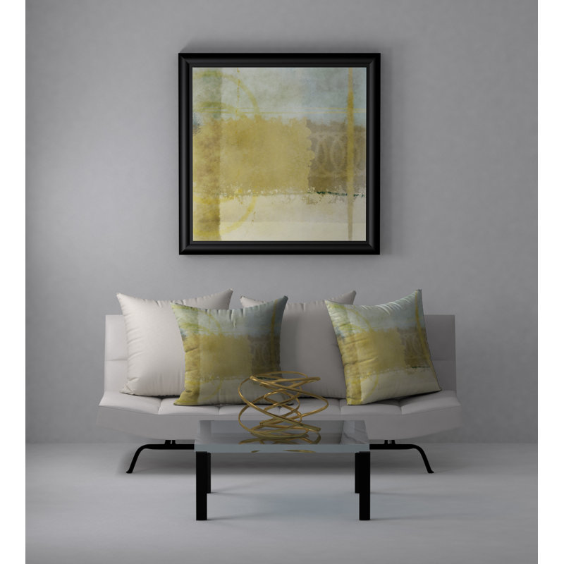 Housse et insert de coussin carré séduisant, 24" X 24", Yellow/Green