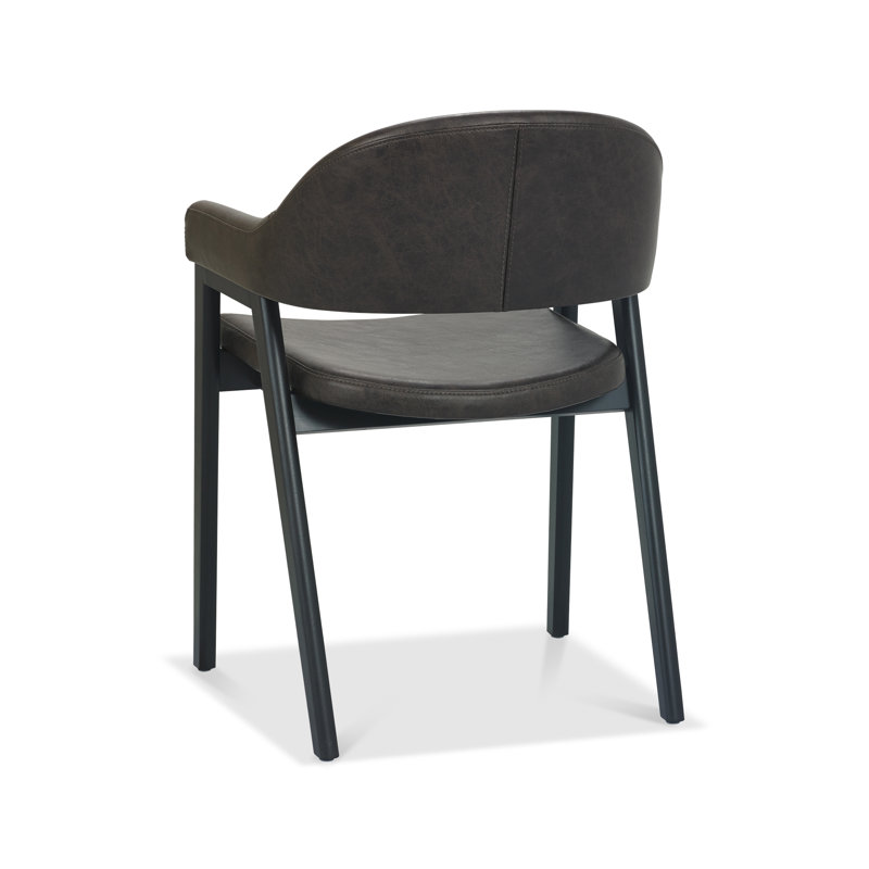 Upholstered Back Armchair, Brown