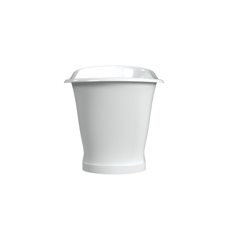 Balmoral 68'' L Freestanding Soaking Bathtub, White Interior with White Exterior