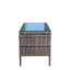 Table basse de patio avec verre trempé transparent - Assemblage requis, brun, brun 30,43 x 17,5, verre, capacité de charge de 180 lb