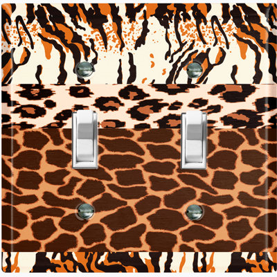 Patterned 2 - Gang Toggle Light Switch Standard Wall Plate