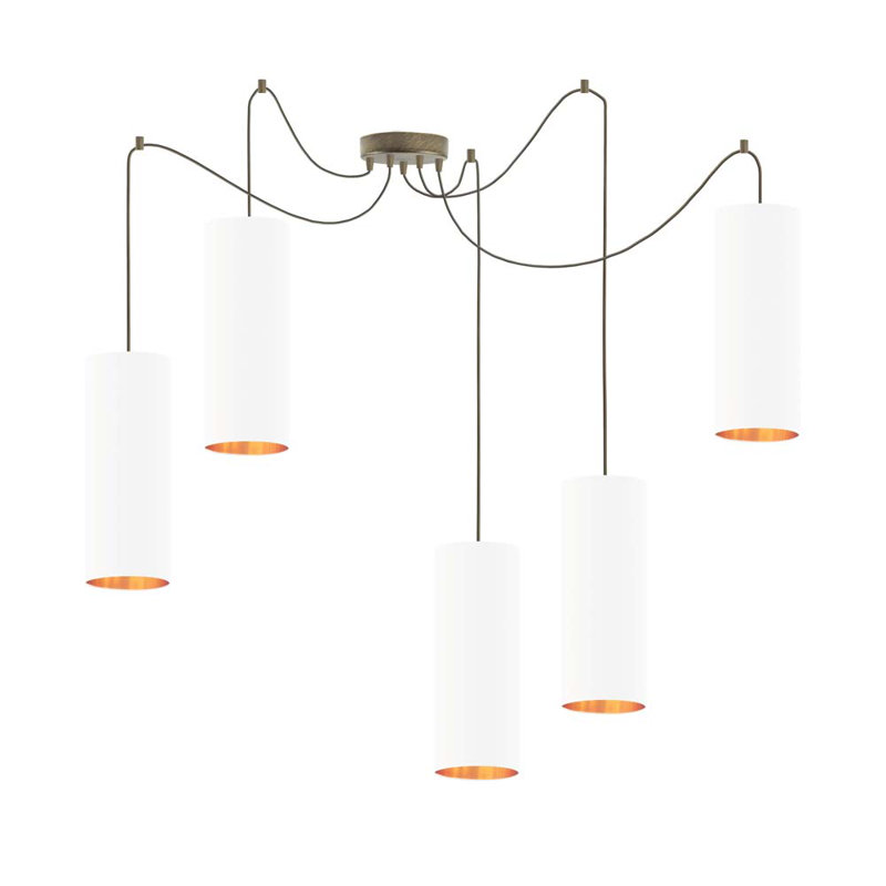 Siegbald 5 - Light Cluster Pendant, White, Copper