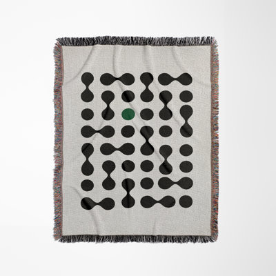 Lissa Dots Abstract Cotton Blend Blanket Throw