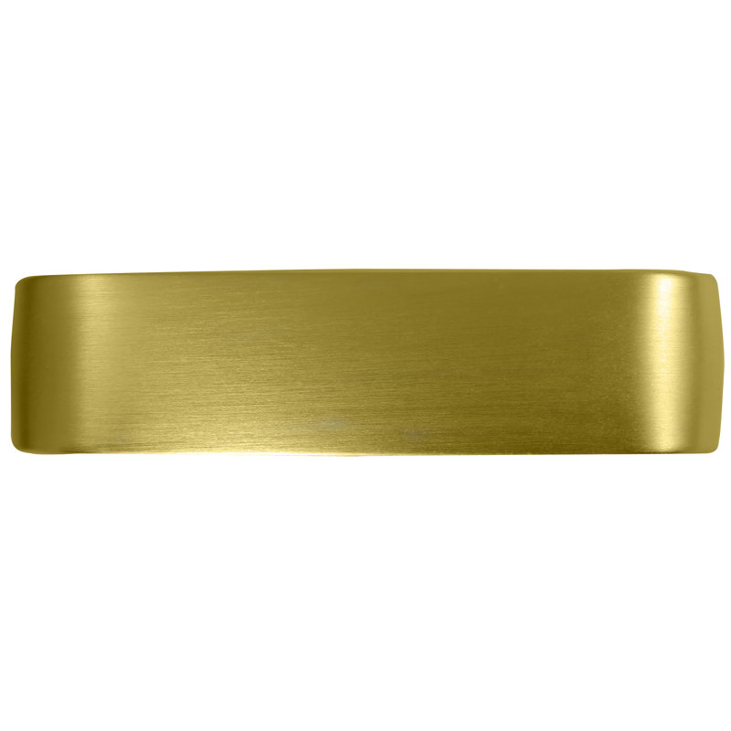 Cup / Bin Pull, Matte Brushed Brass, 6 19/64"
