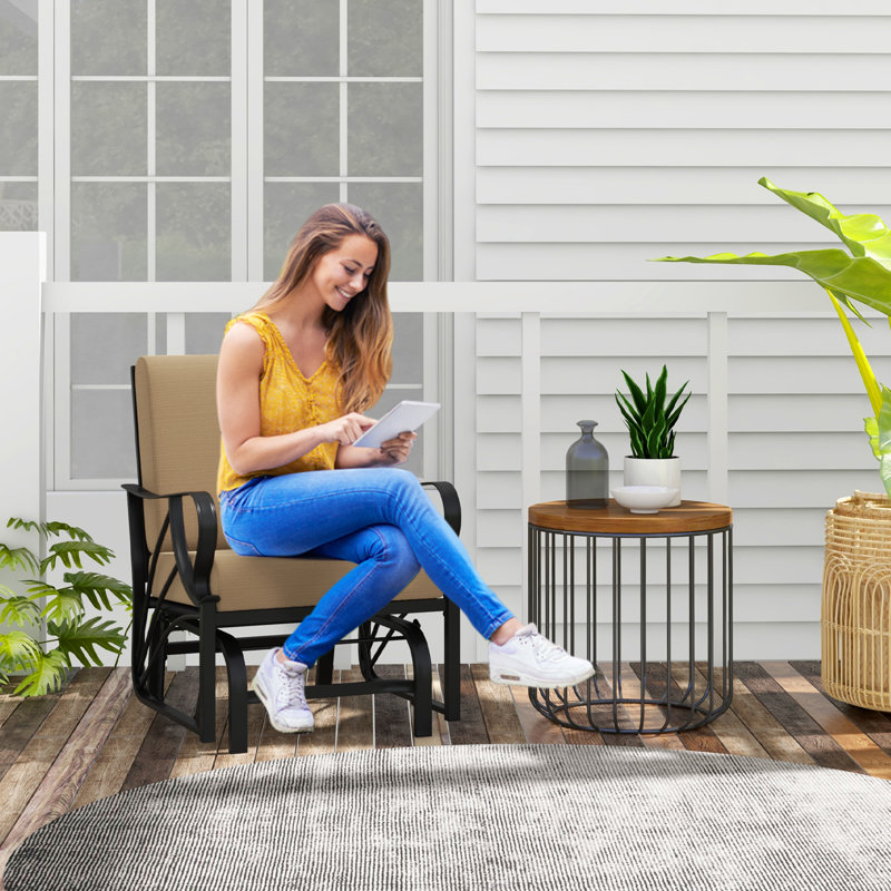 Ameshia Metal Outdoor Lounge Chair