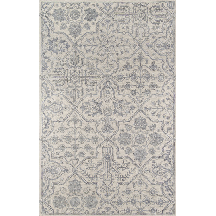 Cece Handmade Tufted Wool Gray Rug