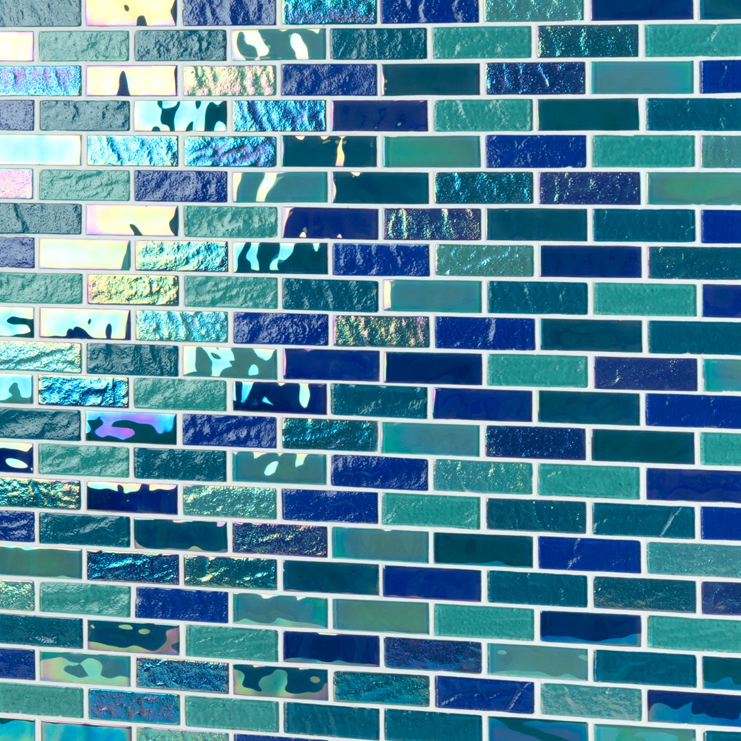 Swimming Pool Glass Brick Joint Mosaic Tile (Set of 15) WS Tiles® 