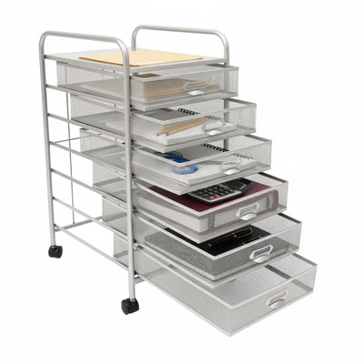 Rolling Storage Cabinet With Drawers