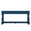 Console en bois de 63 pouces de long avec 3 tiroirs et 1 tablette inférieure pour le canapé d'entrée très épais (bleu marine)