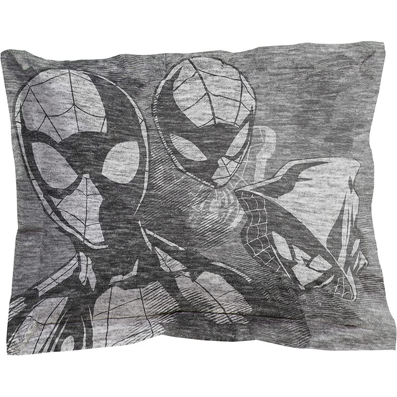 Spiderman Grunge Gray Microfiber Reversible Comforter Set, Queen