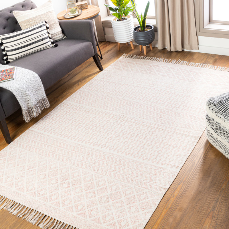 Higden Cotton Geometric Indoor Rug, Rectangle 3' x 5'