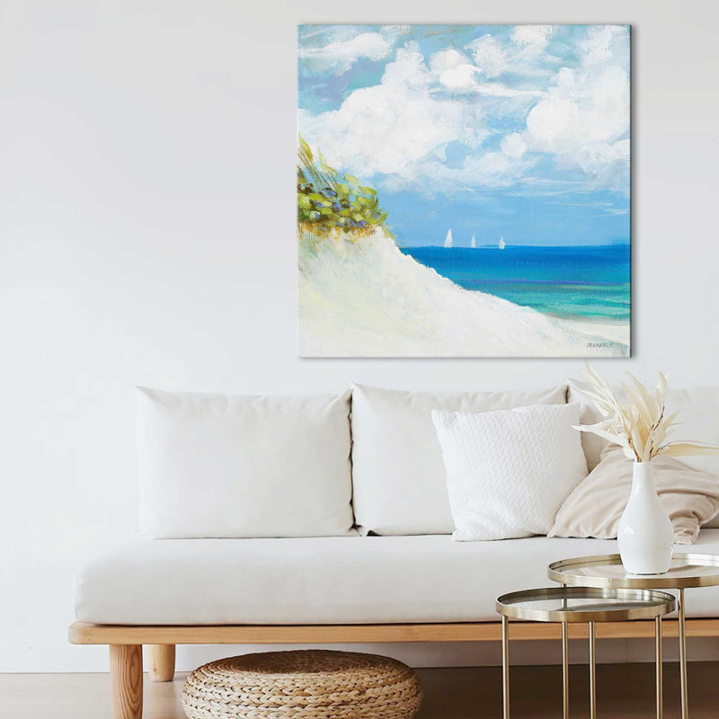 «Seaside I» par Dan Meneely - reproduction d'art, H 18 po x l 18 po x P 1 po, Toile tendue