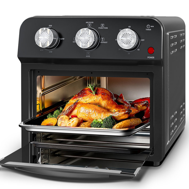 Four grille-pain à convection 12,5 pintes, multifonction 7-en-1, rôti, cuisson, gril, gril, rôtie, déshydrater, décongeler, acier inoxydable | Idée de cadeau