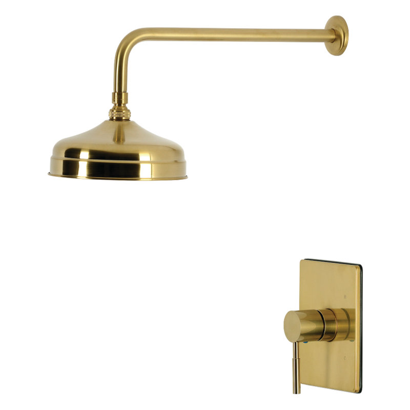 Robinet de douche Kingston à pression équilibrée à poignée simple Kingston Brass, Laiton brossé