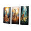 Adorable fleur de kangourou, oasis - ensemble de 3 peintures murales sur toile kangourou-1087448265-1087448264
