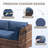 Dinyu Wicker - Person Modular Patio Conversation Set with Cushions-757363201-757363198