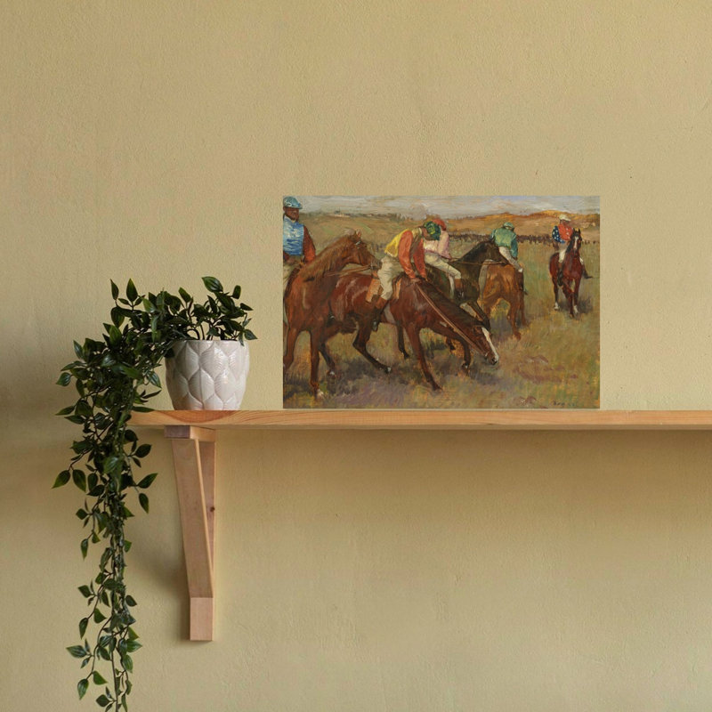 Avant la course, vers 1882. Estampe murale abstraite impressionniste traditionnelle représentant un cheval.