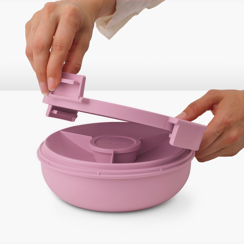 Brabantia Make & Take Salad Bowl, Lilac Pink