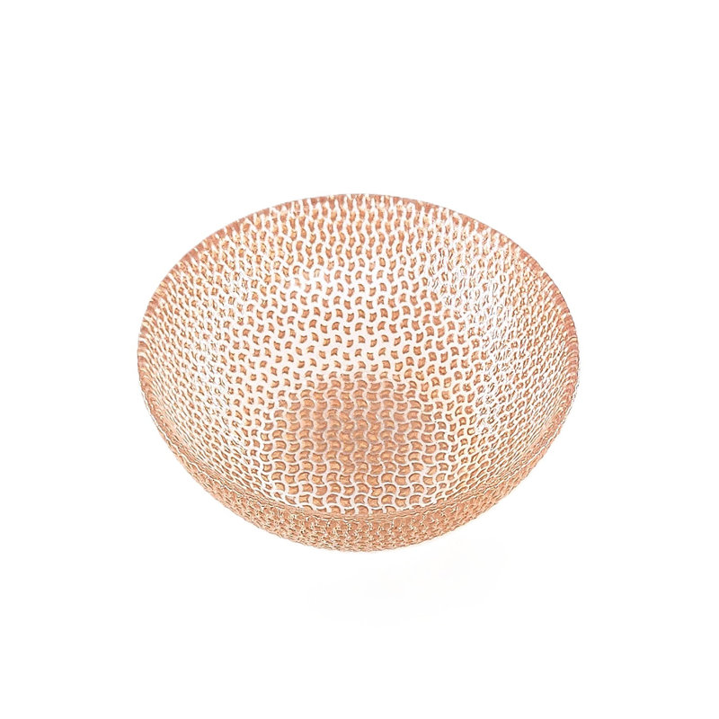 Bol latéral en verre doré Ocer, Rose Gold
