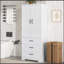 Grande armoire de salle de bain polyvalente avec tablette réglable et plusieurs options de rangement