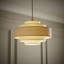 19cm H Linen Drum Pendant Shade ( Clip On )-26614866-26777325