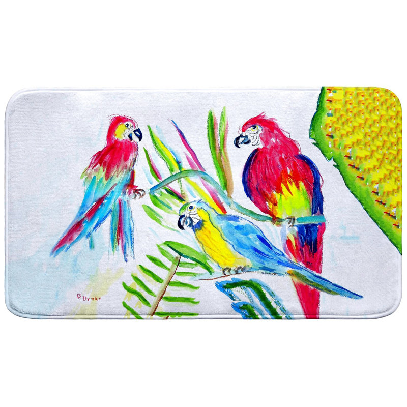 Tapis de bain Three Parrots, L 30 po x l 18 po