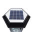 Matte Black Solar Powered Integrated LED Metal Fence Post Cap Light