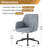 Modern Velvet Task Chair with Wood Frame and Back-723579725